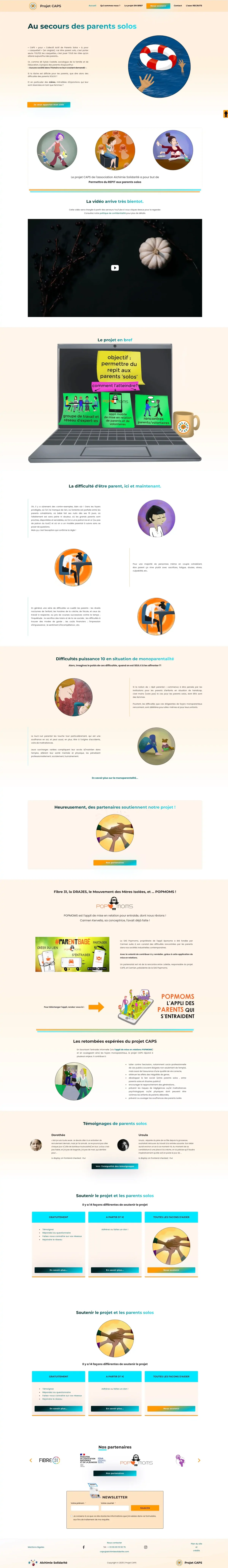 Projet caps accueil desktop