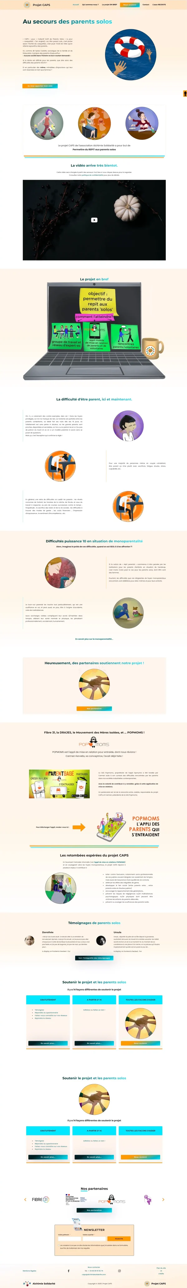 Projet caps accueil desktop